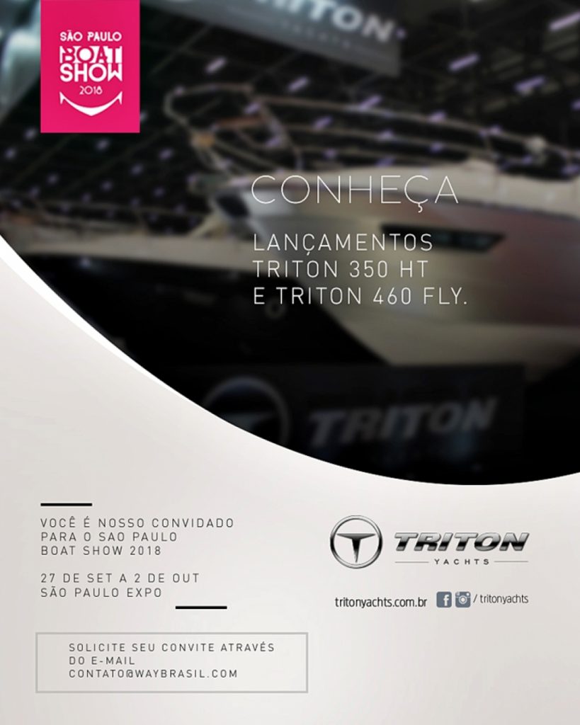 convite SÃO PAULO BOAT SHOW 2018 – TRITON YACHTS